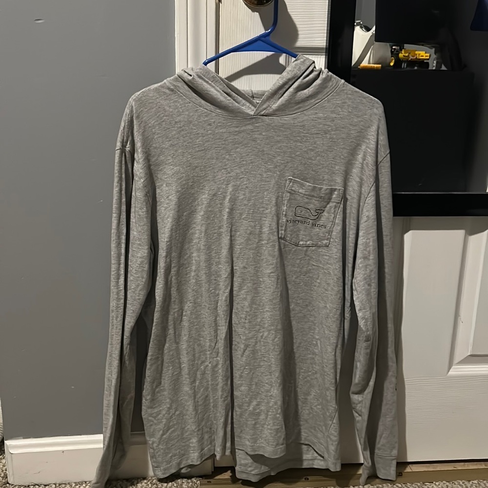 Vineyard Vines Mens Grey Long Sleeve w/ hood